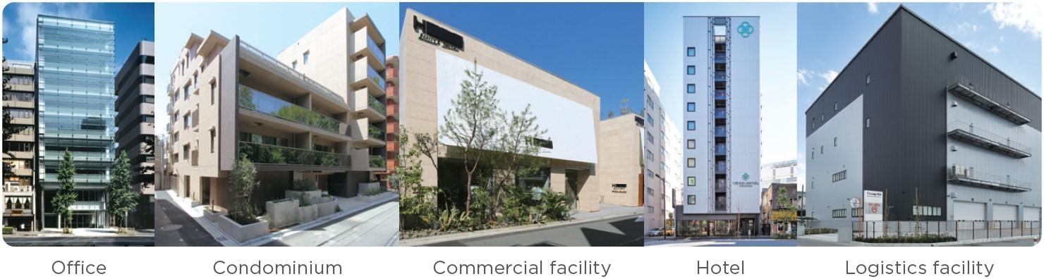 Office, Condominium, Commercial facility, Hotel, Logistics facility