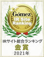 Gomez IRサイト総合ランキング金賞 2021年